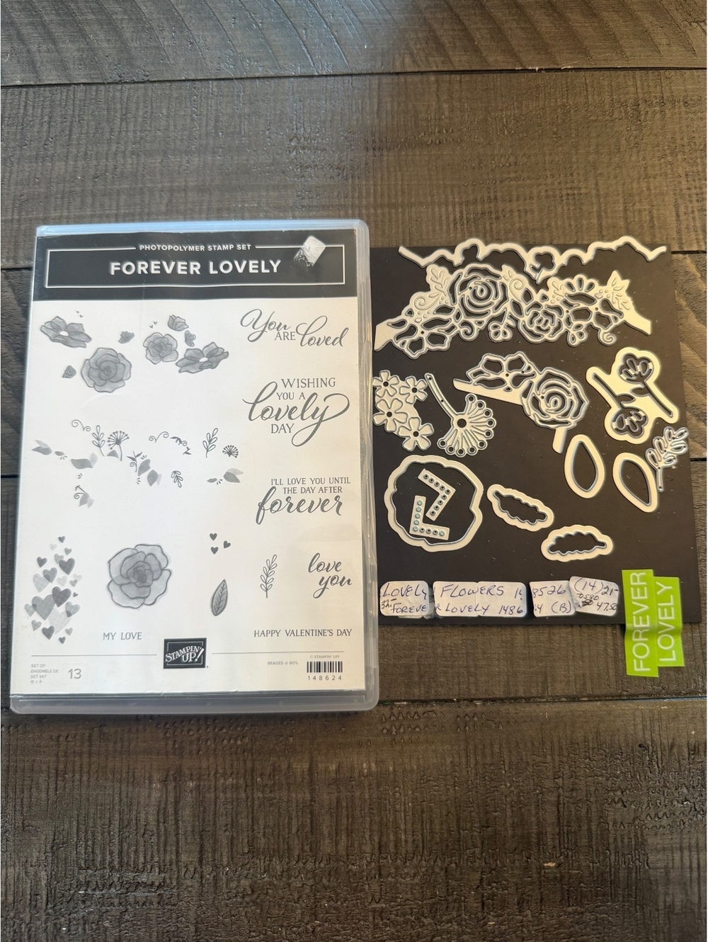 Stampin’ Up Forever Lovely stamp set and Lovely Flowers die cut set